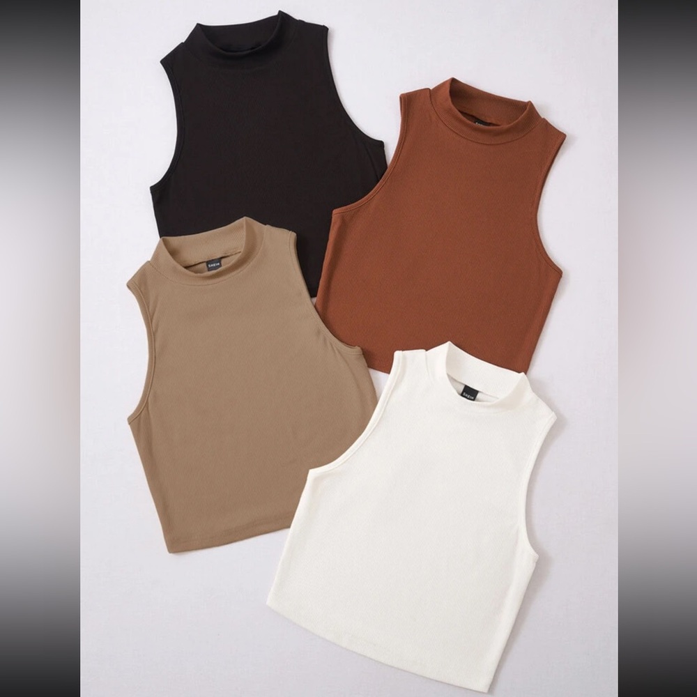 Women's Sleeveless Ribbed Tops